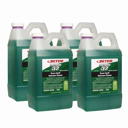 Betco Fastdraw 32 Green Earth Restroom Cleaner, Citrus Floral, 2 L Bottle, 4PK 5484700
